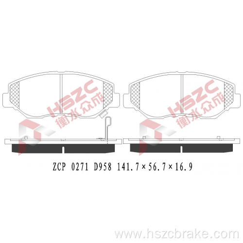 FMSI D958 car ceramic brake pad for Honda